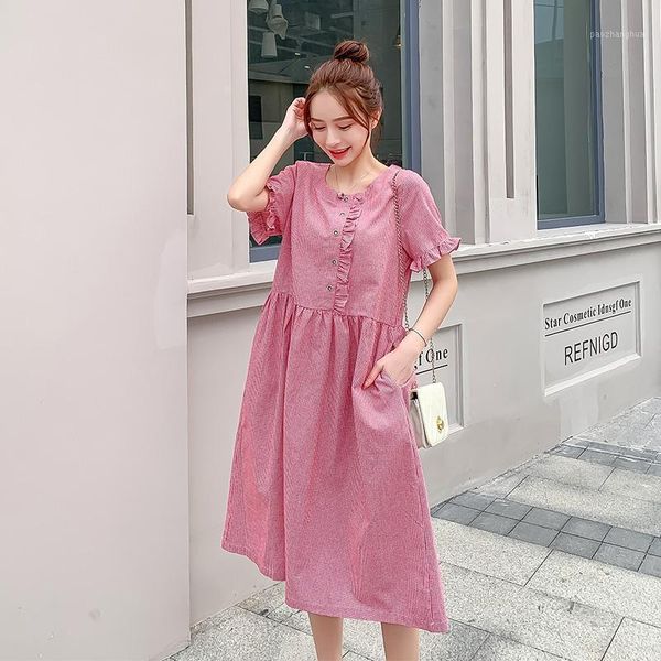 1855# maternity dress spring autumn cotton short sleeve loose stylish pregnant women mom dresses1, White
1855# maternity dress spring autumn cotton short sleeve loose stylish pregnant women mom dresses1, White