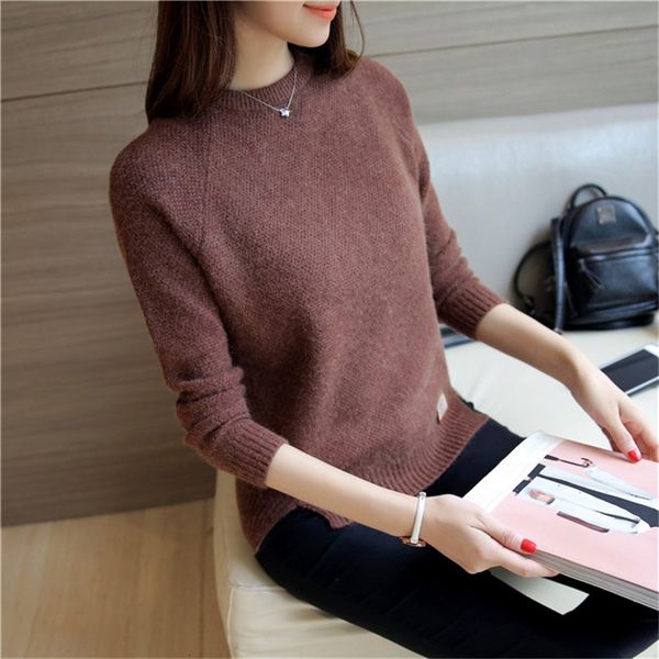 knitted sweater women spring korean loose casual 5 color jumpers ladies solid o-neck long sleeve knitwear pullover female t4m5, White;black
knitted sweater women spring korean loose casual 5 color jumpers ladies solid o-neck long sleeve knitwear pullover female t4m5, White;black