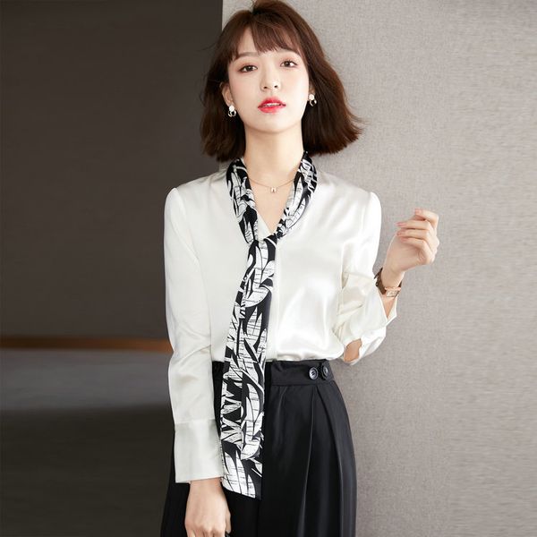new autumn shirt for women long sleeve scarf design blouse fashion elegant girl shirt office business ladies blouse, White
new autumn shirt for women long sleeve scarf design blouse fashion elegant girl shirt office business ladies blouse, White