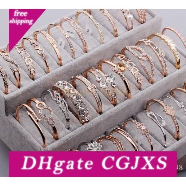 10pcs /lot mix style gold plated crystal rhinestone bracelets for diy fashion jewelry gfit cr16, Black
10pcs /lot mix style gold plated crystal rhinestone bracelets for diy fashion jewelry gfit cr16, Black