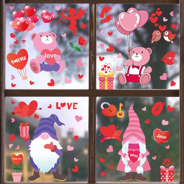 valentine's day party decoration electrostatic flowers love cupid glass window stickers
valentine's day party decoration electrostatic flowers love cupid glass window stickers