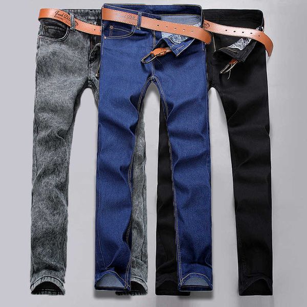 jeans men's spring and autumn wear large size small leg korean slim direct long pants, Blue
jeans men's spring and autumn wear large size small leg korean slim direct long pants, Blue