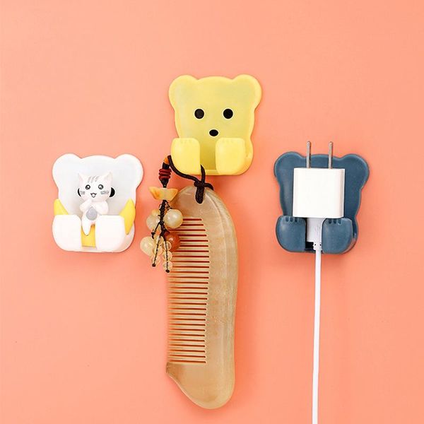 hooks & rails 2pcs/set hook with bear plug holder bedroom phone adhesive hanger
hooks & rails 2pcs/set hook with bear plug holder bedroom phone adhesive hanger