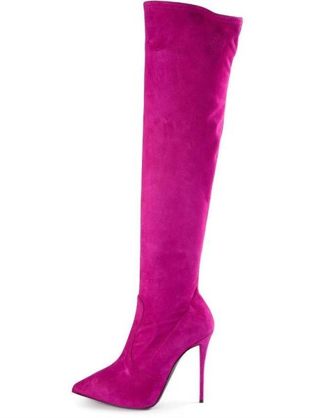 boots pink fuchsia womens suede winter elegant pointed toe side zipper tight high plus size fall celebrity boo, Black
boots pink fuchsia womens suede winter elegant pointed toe side zipper tight high plus size fall celebrity boo, Black