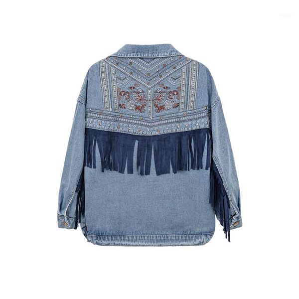 oversize denim jacket rivet embroidered women tassel patch plus size blue jean female oversized women's jackets, Black;brown
oversize denim jacket rivet embroidered women tassel patch plus size blue jean female oversized women's jackets, Black;brown