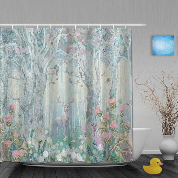 shower curtain deer elk in fanstry forest with flowers birds butterflies dragonflies polyester fabric waterproof bath curtains
shower curtain deer elk in fanstry forest with flowers birds butterflies dragonflies polyester fabric waterproof bath curtains
