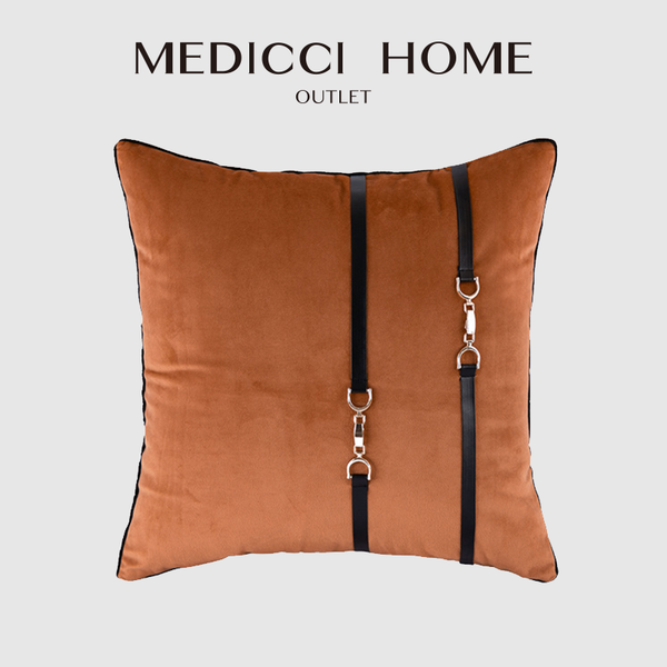 medicci home luxury cushion cover orange knight saddle carriage letter h style with decorative horsebit buckle pillowcase 45x45 pillow case
medicci home luxury cushion cover orange knight saddle carriage letter h style with decorative horsebit buckle pillowcase 45x45 pillow case