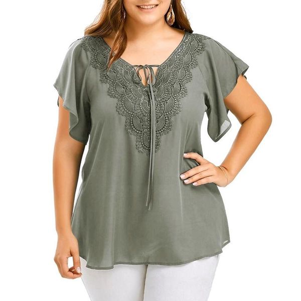 women's blouses & shirts 2021 summer lace chiffon shirt casual loose short-sleeved v-neck european and american explosion models top, White
women's blouses & shirts 2021 summer lace chiffon shirt casual loose short-sleeved v-neck european and american explosion models top, White