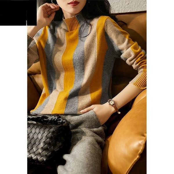 women's sweaters fashion striped patchwork knitted women sweater pullovers autumn vintage 2021 turtleneck long-sleeved elegant office l, White;black
women's sweaters fashion striped patchwork knitted women sweater pullovers autumn vintage 2021 turtleneck long-sleeved elegant office l, White;black