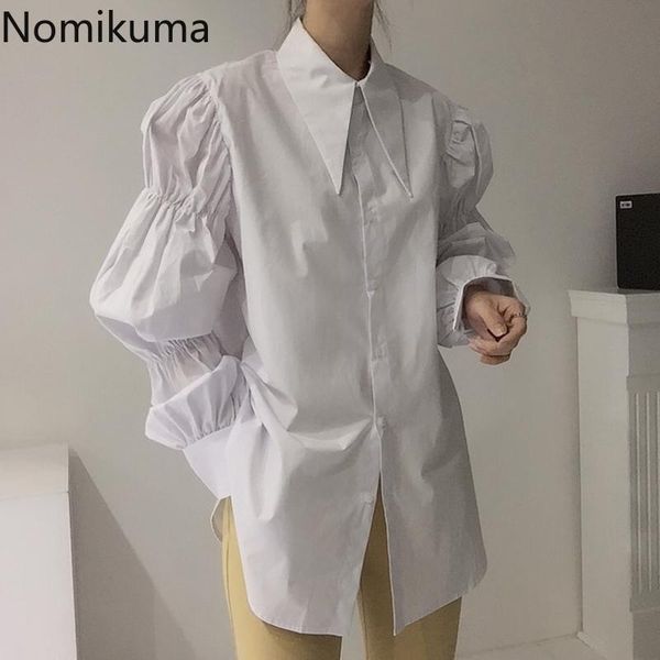 nomikuma causal pleated puff long sleeve women blouse korean turn-down collar vintage shirt 2021 autumn new blusas 6c702, White
nomikuma causal pleated puff long sleeve women blouse korean turn-down collar vintage shirt 2021 autumn new blusas 6c702, White