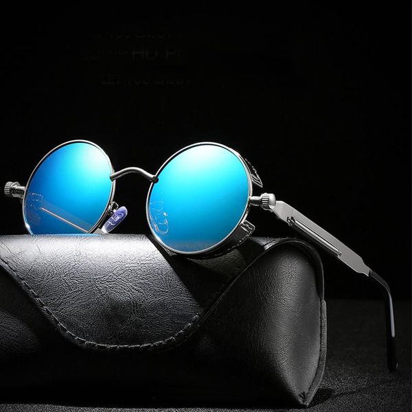 sunglasses classic gothic steampunk polarized men women brand designer vintage round metal frame sun glasses uv400, White;black
sunglasses classic gothic steampunk polarized men women brand designer vintage round metal frame sun glasses uv400, White;black