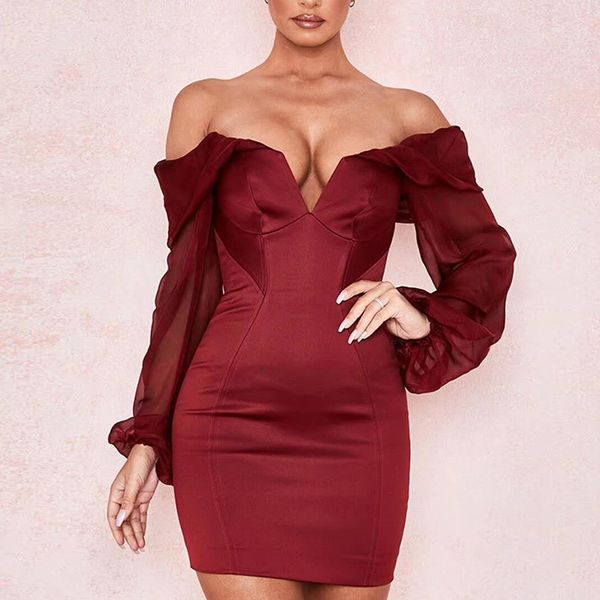 2021 summer off shoulder women wine red long sleeve club vestidos celebrity evening party dress 6rmi, Black;gray
2021 summer off shoulder women wine red long sleeve club vestidos celebrity evening party dress 6rmi, Black;gray