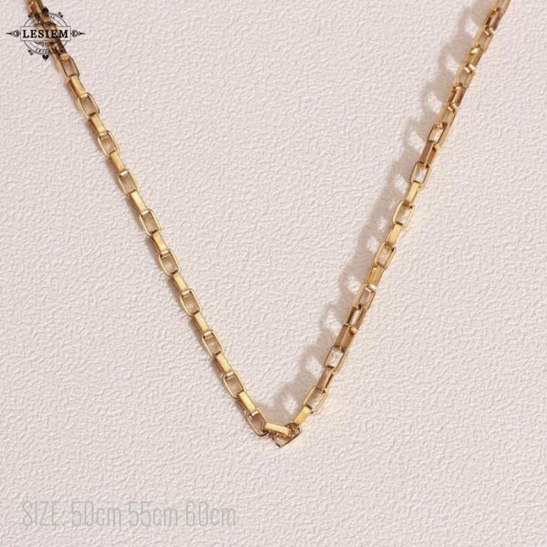 LESIEM Hot selling Gold Filled size 50cm statement necklace for women&men Square box 2mm 50cm choker Jewelry European Style, Silver
LESIEM Hot selling Gold Filled size 50cm statement necklace for women&men Square box 2mm 50cm choker Jewelry European Style, Silver