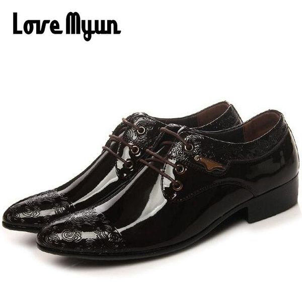 dress shoes mens fashion wedding pointed toe patent leather business lace up flats size 38-44 ab-12, Black
dress shoes mens fashion wedding pointed toe patent leather business lace up flats size 38-44 ab-12, Black
