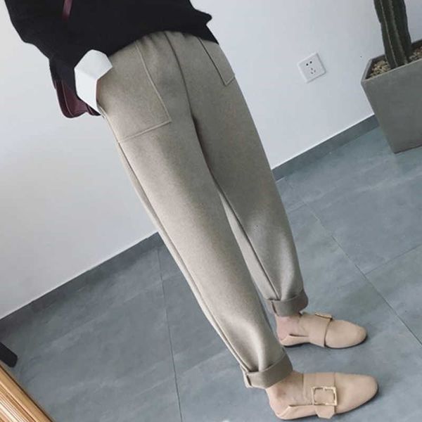 women's pants & capris pants autumn winter thicken women elastic waist pockets woolen female pencil pant elegant warm trousers femme h7, Black;white
women's pants & capris pants autumn winter thicken women elastic waist pockets woolen female pencil pant elegant warm trousers femme h7, Black;white