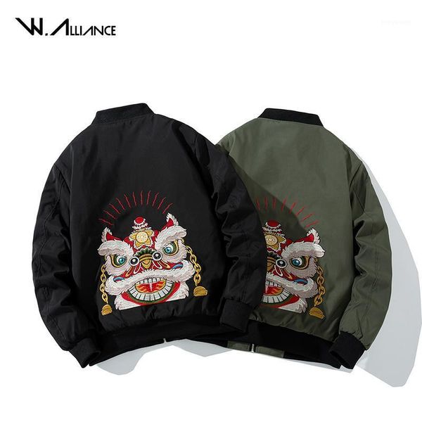 men's jackets hip hop baseball men jacket lion dance embroidery streetwear green vintage coat couples spring autumn looser windbreaker, Black;brown
men's jackets hip hop baseball men jacket lion dance embroidery streetwear green vintage coat couples spring autumn looser windbreaker, Black;brown