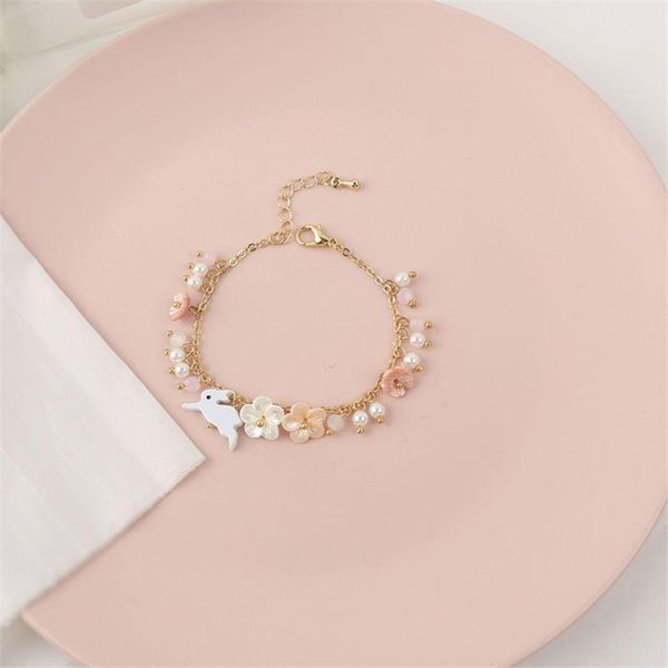 flower modeling bracelet exquisite pearl hand chain small gift for girlfriend for girl woman g133, Golden;silver
flower modeling bracelet exquisite pearl hand chain small gift for girlfriend for girl woman g133, Golden;silver