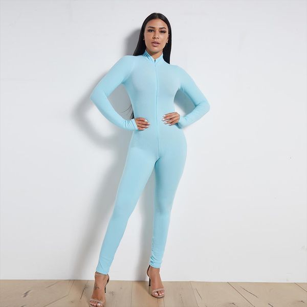 sky blue ribbed material women jumpsuits long sleeve zippers tight bodycon overalls dropshipping cute rompers, Black;white
sky blue ribbed material women jumpsuits long sleeve zippers tight bodycon overalls dropshipping cute rompers, Black;white