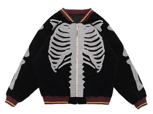 2021 new bone embroidery distressed veet cotton men women streetwear hip hop kapital jacket q0ns, Black;brown
2021 new bone embroidery distressed veet cotton men women streetwear hip hop kapital jacket q0ns, Black;brown