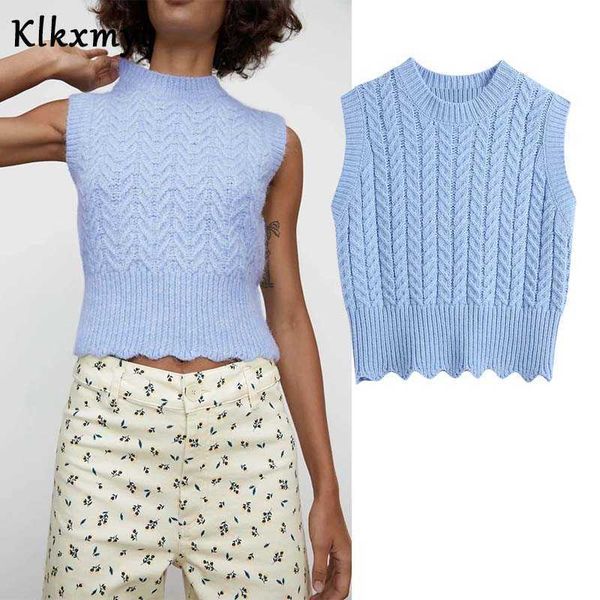 klkxmyt za women blue weave pattern knitted vests woman spring vintage preppy sleeveless sweater pullover 210527, Black;white
klkxmyt za women blue weave pattern knitted vests woman spring vintage preppy sleeveless sweater pullover 210527, Black;white