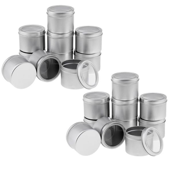 100ml silver aluminum round lip tin storage jar containers with clear cap for salves, cosmetic, candles pack of 20
100ml silver aluminum round lip tin storage jar containers with clear cap for salves, cosmetic, candles pack of 20