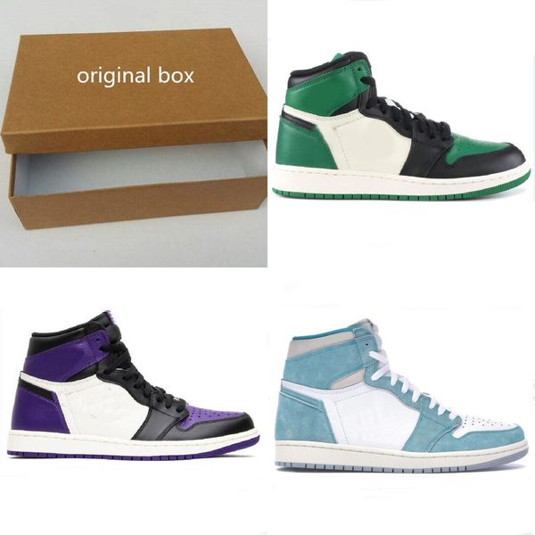 2020 mens basketball shoes 1s high og obsidian phantom pine turbo green travis scotts royal toe twist 1 jumpman men women sports sneakerkeb0