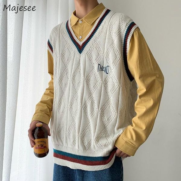 men's vests sweater vest men letter printed chic bf v-neck 2xl oversize mens preppy style daily streetwear leisure retro knitted, Black;white
men's vests sweater vest men letter printed chic bf v-neck 2xl oversize mens preppy style daily streetwear leisure retro knitted, Black;white