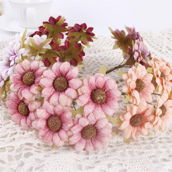 decorative flowers & wreaths 6pcs beautiful daisy artificial flower silk sunflower bouquet for wedding decoration scrapbooking diy craft fak
decorative flowers & wreaths 6pcs beautiful daisy artificial flower silk sunflower bouquet for wedding decoration scrapbooking diy craft fak