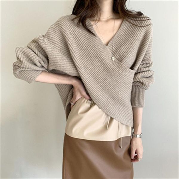 women's sweaters 2021 v-neck sweater women elegant soft white black knitted jumpers 1596
women's sweaters 2021 v-neck sweater women elegant soft white black knitted jumpers 1596