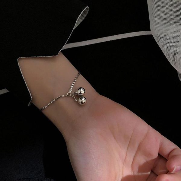 new design double layer bracelet simple silver color jewelry with bells snake bone chain women girl small fresh style gifts, Golden;silver
new design double layer bracelet simple silver color jewelry with bells snake bone chain women girl small fresh style gifts, Golden;silver