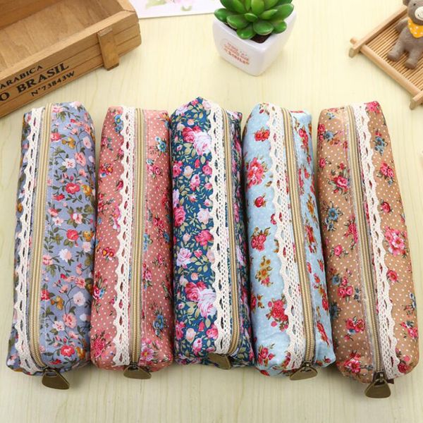 fresh canvas retro style lace fringe little flower dot multi-function zipper pencil bag student gift stationery storage bag 1 pc
fresh canvas retro style lace fringe little flower dot multi-function zipper pencil bag student gift stationery storage bag 1 pc