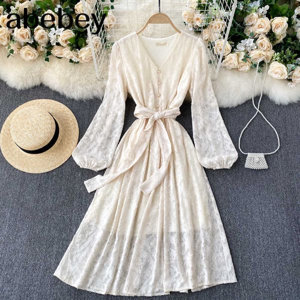 women elegant french dress sweet puff sleeve v neck lace up a-line dresses autumn fashion streetwear midi long dress 210715, Black;gray
women elegant french dress sweet puff sleeve v neck lace up a-line dresses autumn fashion streetwear midi long dress 210715, Black;gray