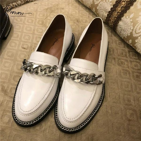 dress shoes prowow fashion style spring autumn genuine leather women pumps round toe metal chain chunky low heel ladies woman, Black
dress shoes prowow fashion style spring autumn genuine leather women pumps round toe metal chain chunky low heel ladies woman, Black