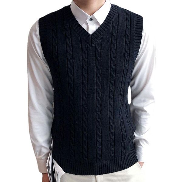 men's vests mens sweater vest men gilet homme vintage korean knit chandail pull sans manche comfort casual, Black;white
men's vests mens sweater vest men gilet homme vintage korean knit chandail pull sans manche comfort casual, Black;white