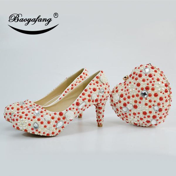 dress shoes baoyafang arrival red and pearl women wedding with matching bags woman ladies fashion platform high pumps, Black
dress shoes baoyafang arrival red and pearl women wedding with matching bags woman ladies fashion platform high pumps, Black