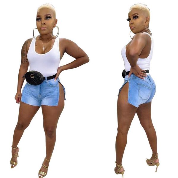 women's shorts european fashion denim summer solid high waist trousers for women slim, White;black
women's shorts european fashion denim summer solid high waist trousers for women slim, White;black