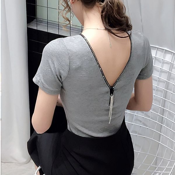 new summer cotton t-shirt european clothes girls v-neck zipper shiny diamonds women short sleeve tees 2021 t11913a soux, White
new summer cotton t-shirt european clothes girls v-neck zipper shiny diamonds women short sleeve tees 2021 t11913a soux, White