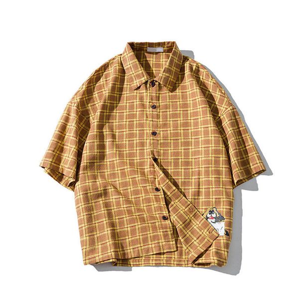 2021 new metade da luva masculina hip hop japons streetwear casual xadrez camisa homem vero moda harajuku havaiano camisas para o h0pq, White
2021 new metade da luva masculina hip hop japons streetwear casual xadrez camisa homem vero moda harajuku havaiano camisas para o h0pq, White