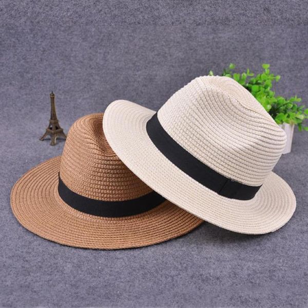 wide brim hats europe style british retro jazz hat men and women straw panama roll up beach sun uv protection cap, Blue;gray
wide brim hats europe style british retro jazz hat men and women straw panama roll up beach sun uv protection cap, Blue;gray