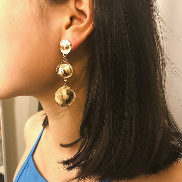 jewelry creativity irregular round tassel earrings women's long temperament geometric versatile ear clip, Silver
jewelry creativity irregular round tassel earrings women's long temperament geometric versatile ear clip, Silver