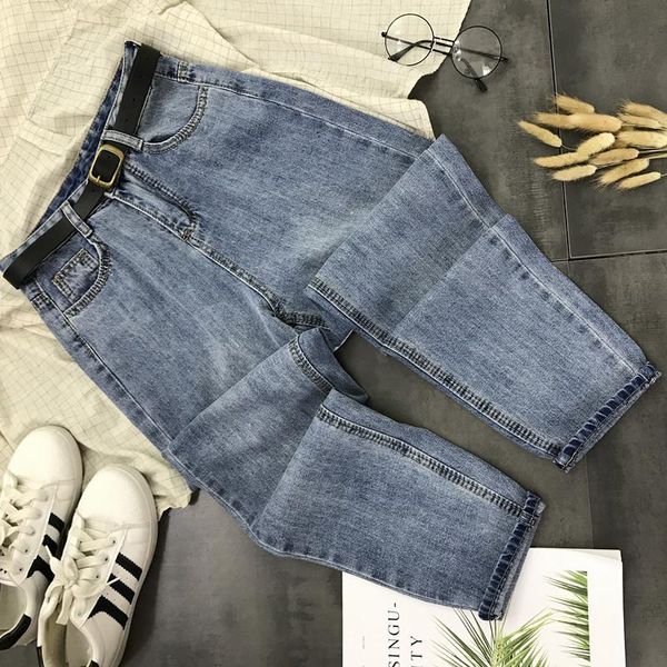 women's jeans 3xl 4xl plus size high waist denim woman large loose casual femme harem pants women light blue trousers c6382
women's jeans 3xl 4xl plus size high waist denim woman large loose casual femme harem pants women light blue trousers c6382
