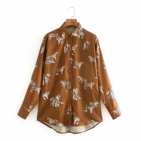 women tiger print long sleeve shirts femme turn-down collar blouse casual lady loose smock blusas 210226, Black;gray
women tiger print long sleeve shirts femme turn-down collar blouse casual lady loose smock blusas 210226, Black;gray