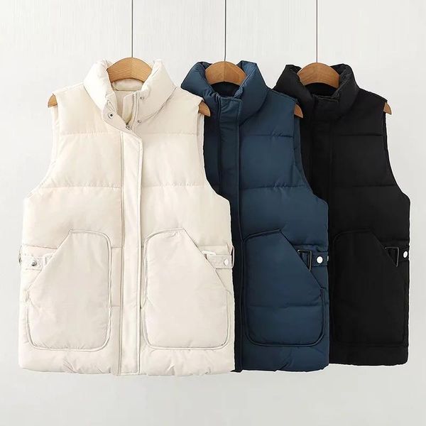 women's vests kalenmos korean loose thick vest women color belt high neck zipper placket casual streetwear fashion parkas pocket woman, Black;white
women's vests kalenmos korean loose thick vest women color belt high neck zipper placket casual streetwear fashion parkas pocket woman, Black;white
