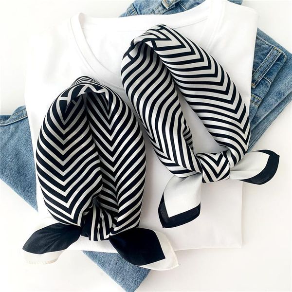 scarves 100% natural silk scarf for women small striped neck band bag tie white black hair lady foulard bandana kerchief 2021, Blue;gray
scarves 100% natural silk scarf for women small striped neck band bag tie white black hair lady foulard bandana kerchief 2021, Blue;gray