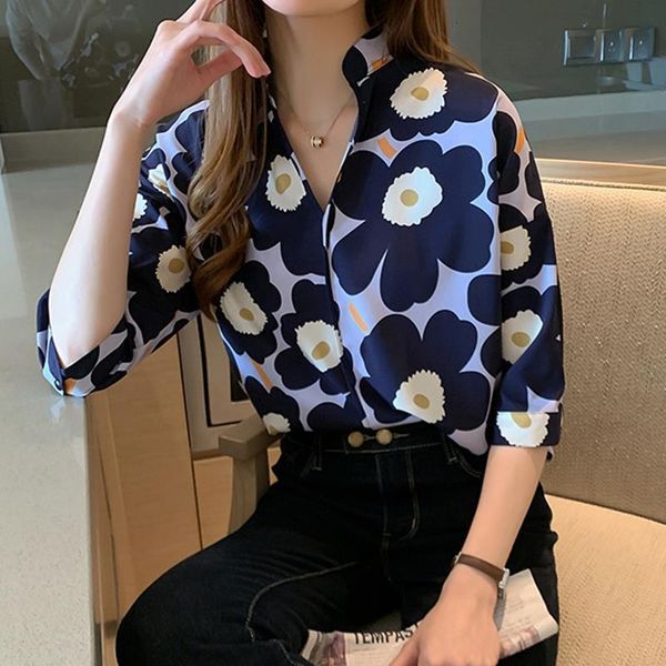 2021 new ropa mujer half sleeve thin blouses stand collar for women blusas feminine blouse femme summer print shirts, White
2021 new ropa mujer half sleeve thin blouses stand collar for women blusas feminine blouse femme summer print shirts, White
