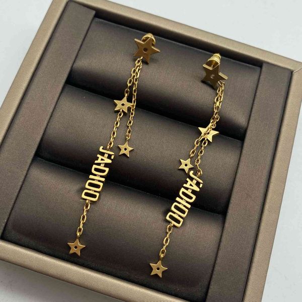 design jewelry new old letter long style tassel star simple fashion small fragrance earrings, Golden
design jewelry new old letter long style tassel star simple fashion small fragrance earrings, Golden