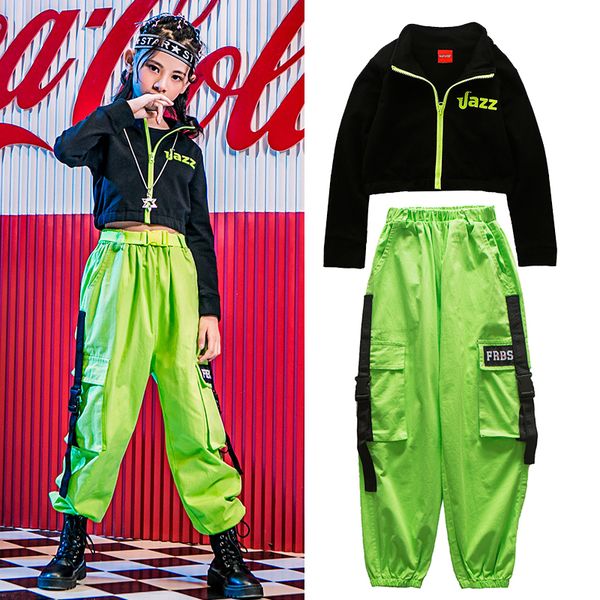 children hip hop clothes girls jazz dance costume black green pants long sleeve street dancing outfit stage show vdb2942, Black;red
children hip hop clothes girls jazz dance costume black green pants long sleeve street dancing outfit stage show vdb2942, Black;red