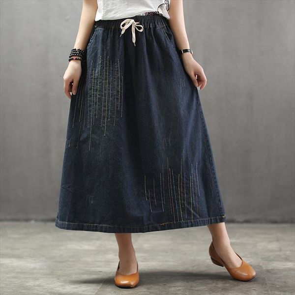 korean casual strip denim elastic women skirt high waist elegant long maxi femme plus size jeans ropa de mujer, Black
korean casual strip denim elastic women skirt high waist elegant long maxi femme plus size jeans ropa de mujer, Black