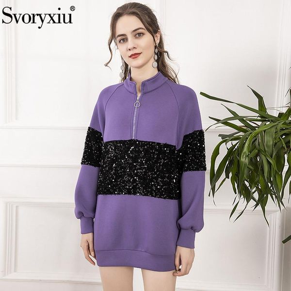 women's hoodies & sweatshirts svoryxiu designer autumn winter fashion loose pullover sweatshirt long sleeve black sequins purple casual
women's hoodies & sweatshirts svoryxiu designer autumn winter fashion loose pullover sweatshirt long sleeve black sequins purple casual
