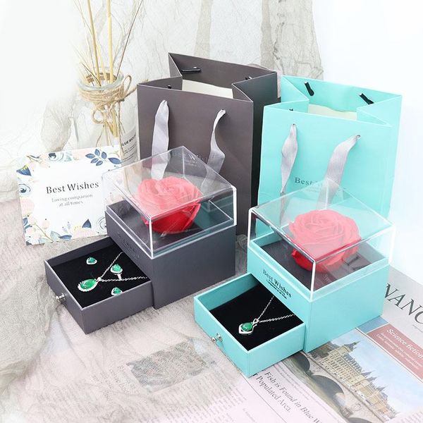 valentine's day gift box with soap flower and drawer gray/green ring storage box for little jewelry valentine's day ja55
valentine's day gift box with soap flower and drawer gray/green ring storage box for little jewelry valentine's day ja55